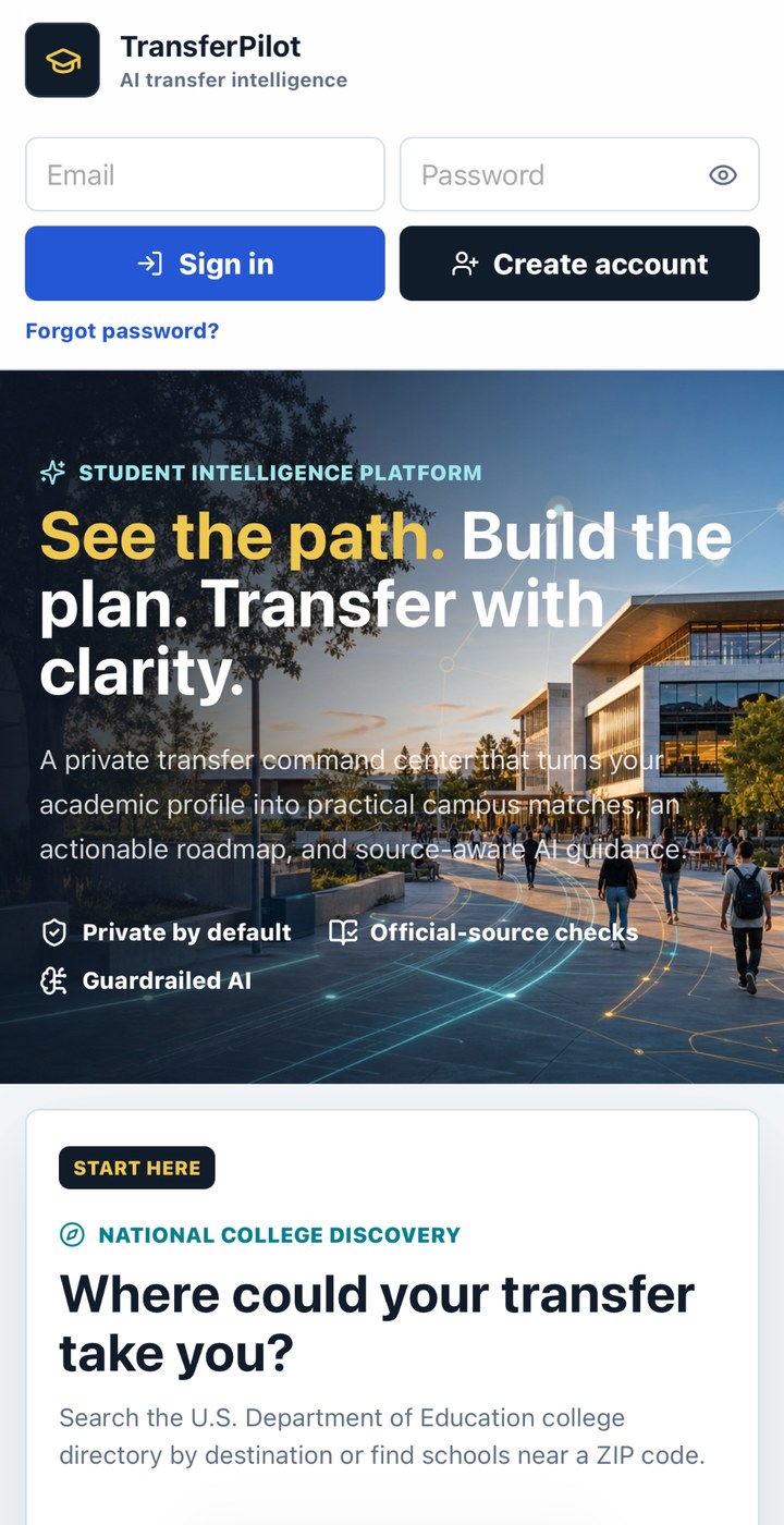 TransferPilot AI product interface